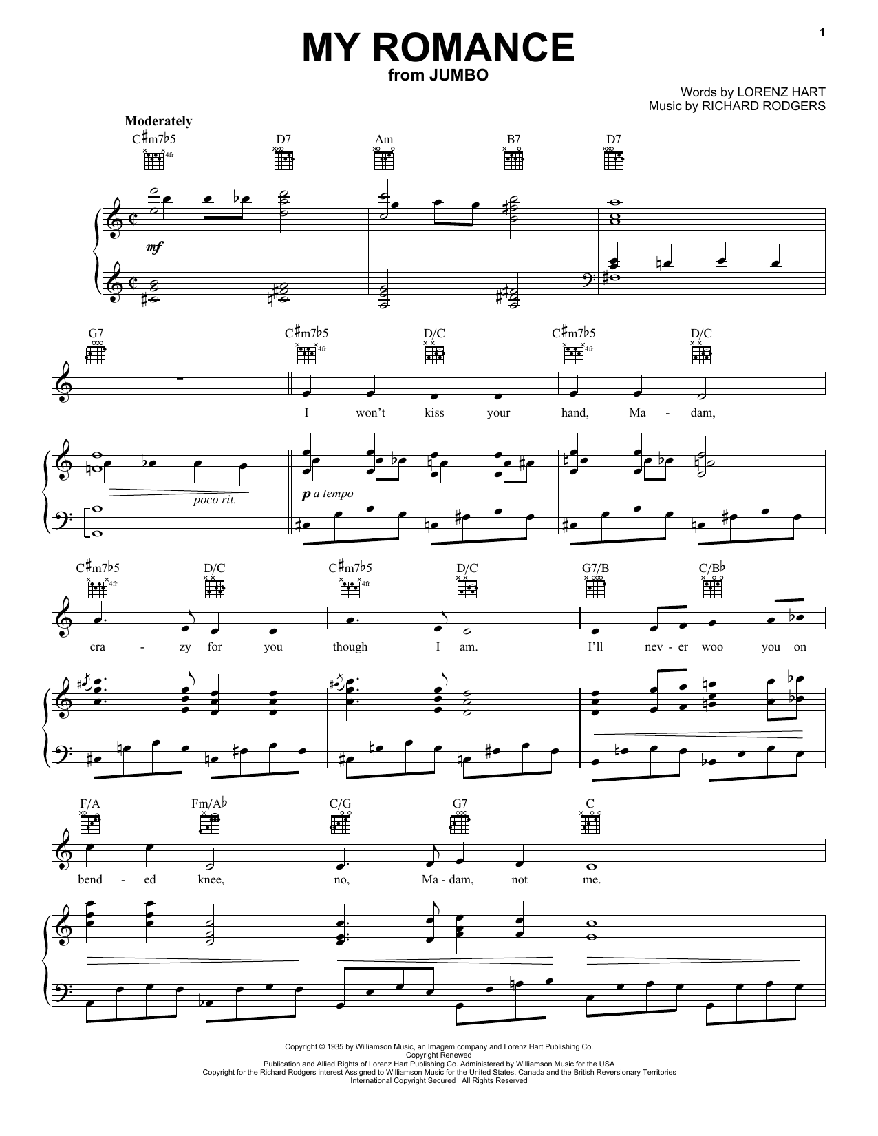 Rodgers & Hart My Romance Sheet Music Notes & Chords for Flute - Download or Print PDF