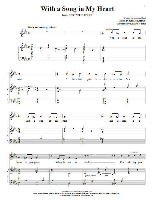 Rodgers & Hart With A Song In My Heart Sheet Music Notes & Chords for Guitar Tab - Download or Print PDF