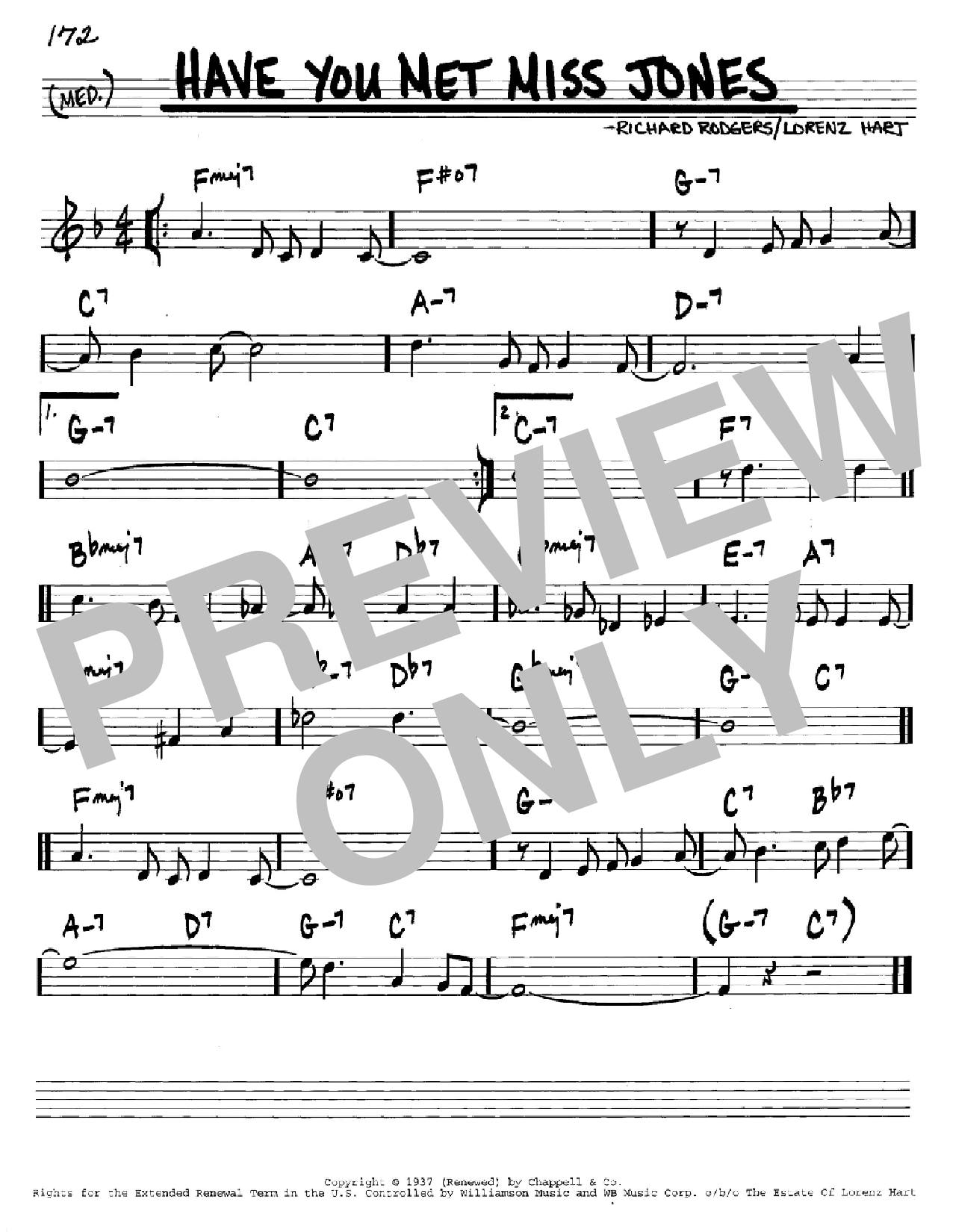 Rodgers & Hart Have You Met Miss Jones? Sheet Music Notes & Chords for Real Book - Melody & Chords - C Instruments - Download or Print PDF
