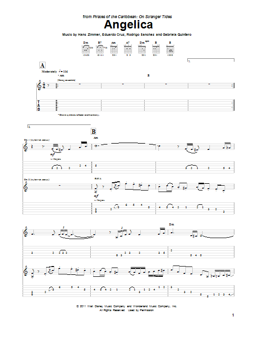 Rodrigo y Gabriela Angelica Sheet Music Notes & Chords for Guitar Tab - Download or Print PDF