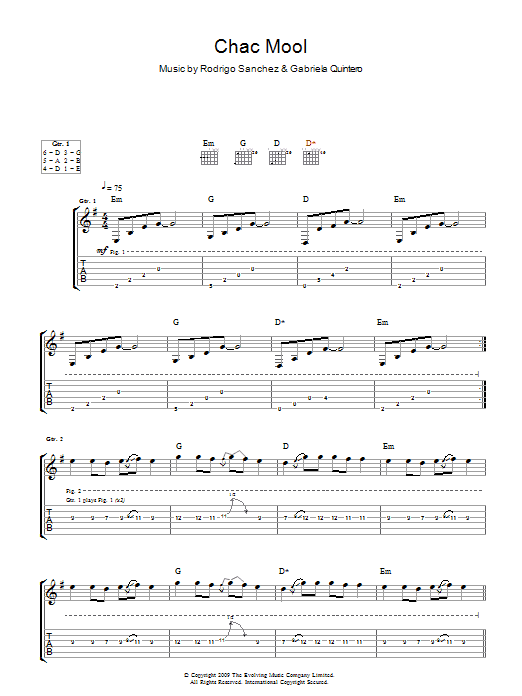 Rodrigo y Gabriela Chac Mool Sheet Music Notes & Chords for Guitar Tab - Download or Print PDF