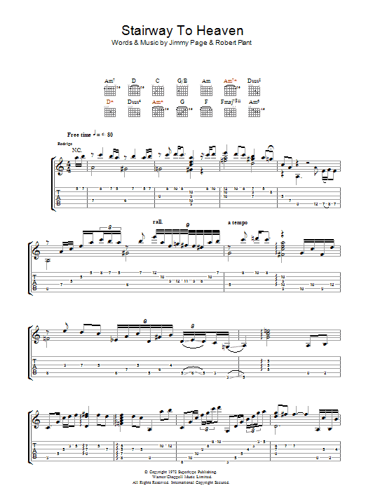 Rodrigo y Gabriela Stairway To Heaven Sheet Music Notes & Chords for Guitar Tab - Download or Print PDF