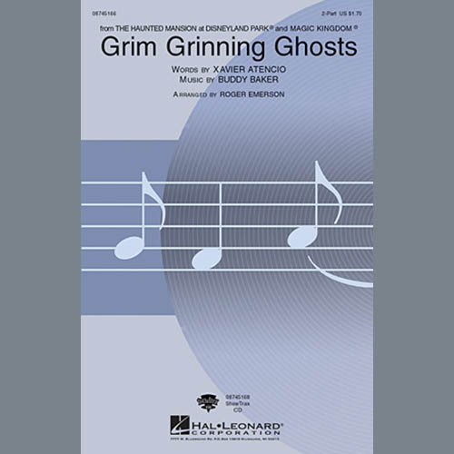 Buddy Baker, Grim Grinning Ghosts (arr. Roger Emerson), 2-Part Choir
