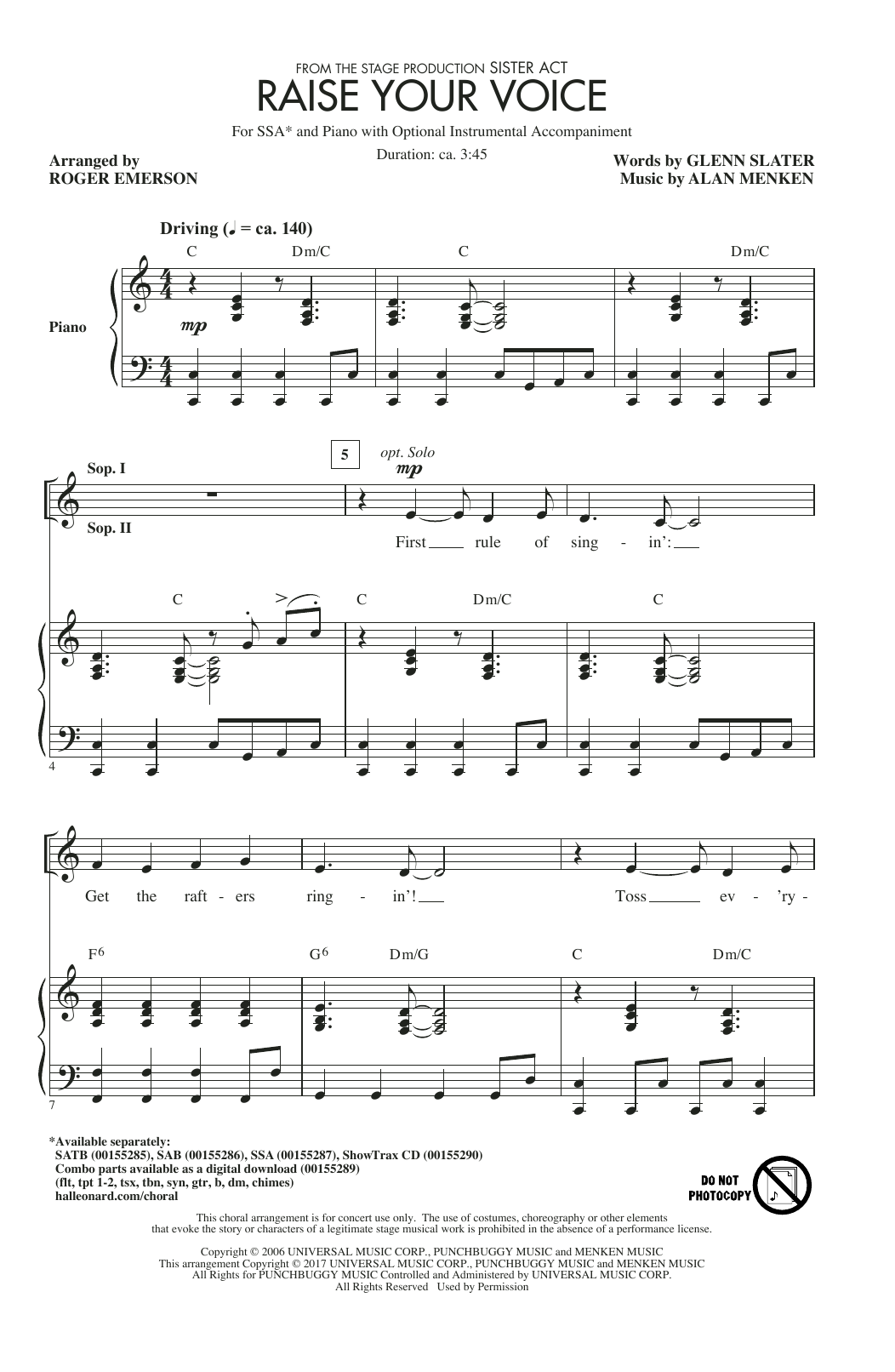 Roger Emerson Raise Your Voice Sheet Music Notes & Chords for SATB - Download or Print PDF