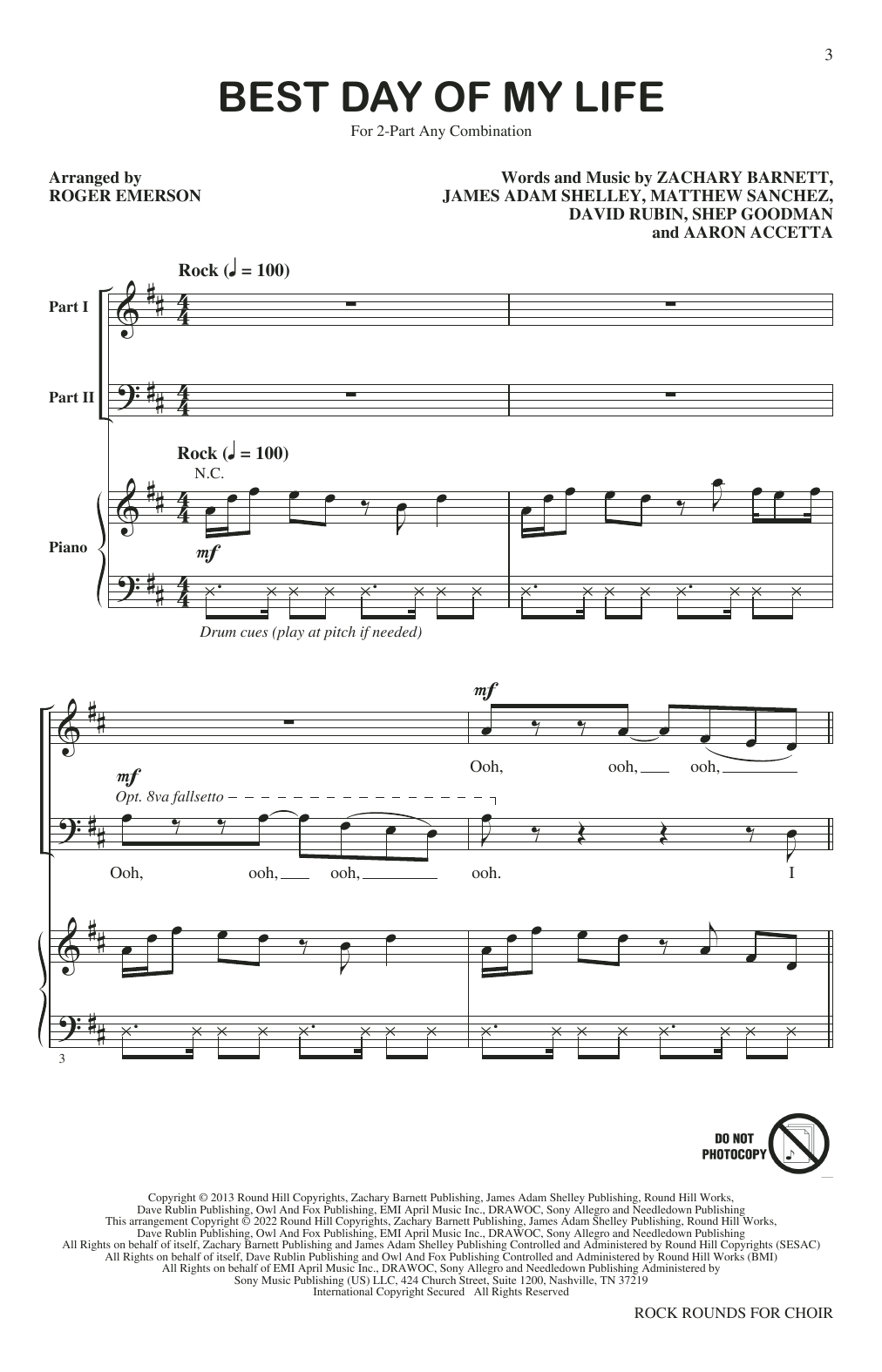 Roger Emerson Rock Rounds for Choir Sheet Music Notes & Chords for 2-Part Choir - Download or Print PDF