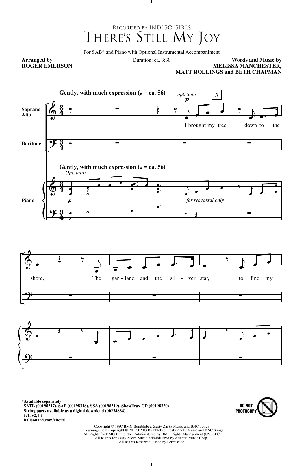 Roger Emerson There's Still My Joy Sheet Music Notes & Chords for SATB - Download or Print PDF