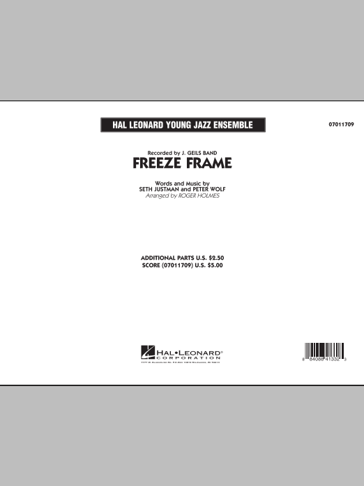 Roger Holmes Freeze Frame - Conductor Score (Full Score) Sheet Music Notes & Chords for Jazz Ensemble - Download or Print PDF