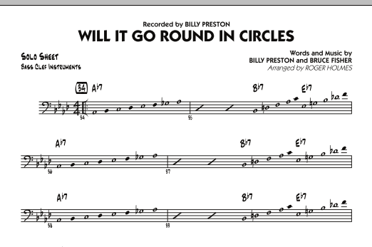 Roger Holmes Will It Go Round in Circles? - Bass Clef Solo Sheet Sheet Music Notes & Chords for Jazz Ensemble - Download or Print PDF