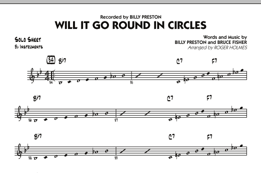 Roger Holmes Will It Go Round in Circles? - Bb Solo Sheet Sheet Music Notes & Chords for Jazz Ensemble - Download or Print PDF