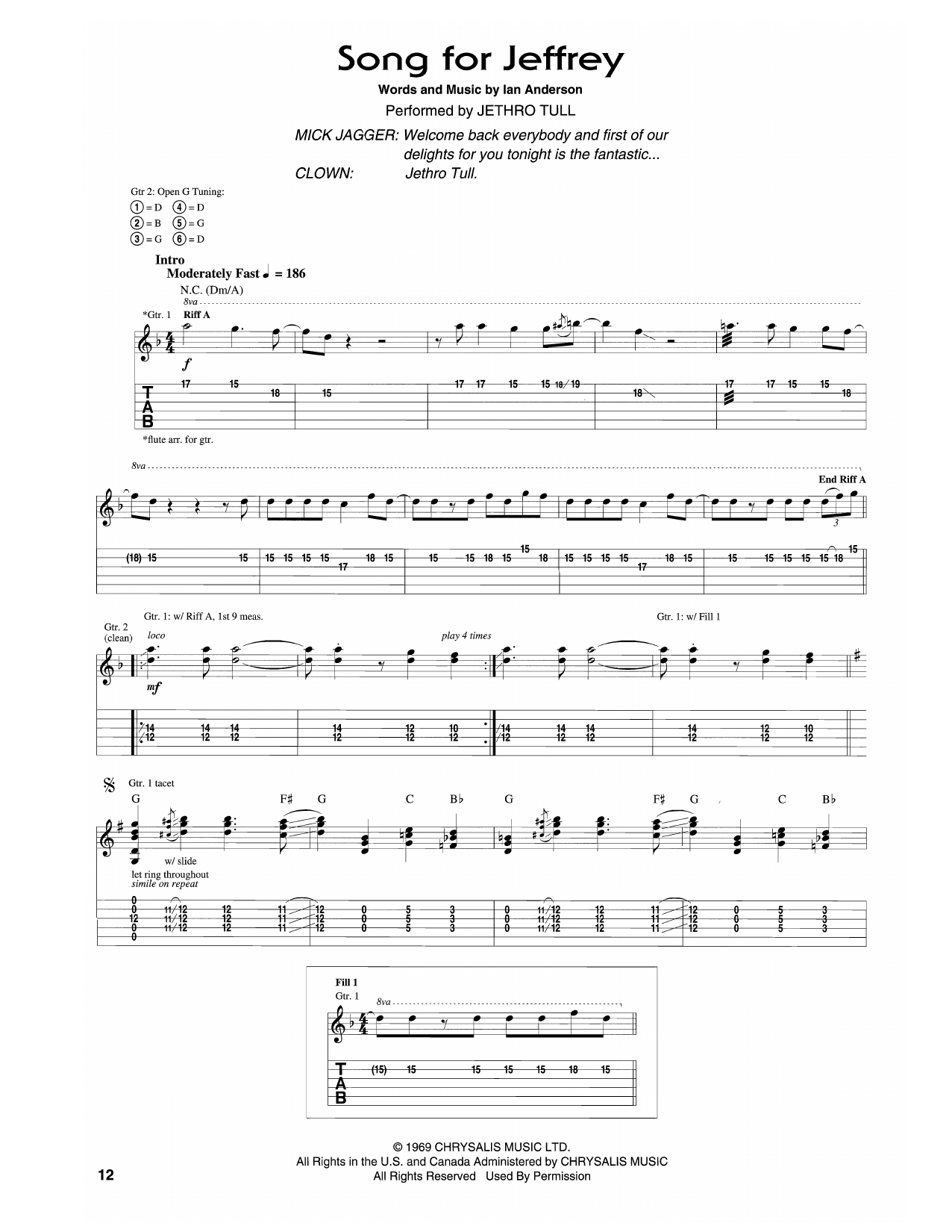 Rolling Stones Song For Jeffrey Sheet Music Notes & Chords for Guitar Tab - Download or Print PDF