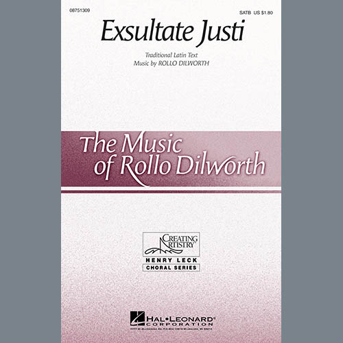 Rollo Dilworth, Exsultate Justi, 2-Part Choir
