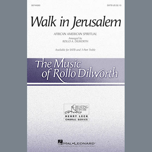Rollo Dilworth, Walk In Jerusalem, TTBB