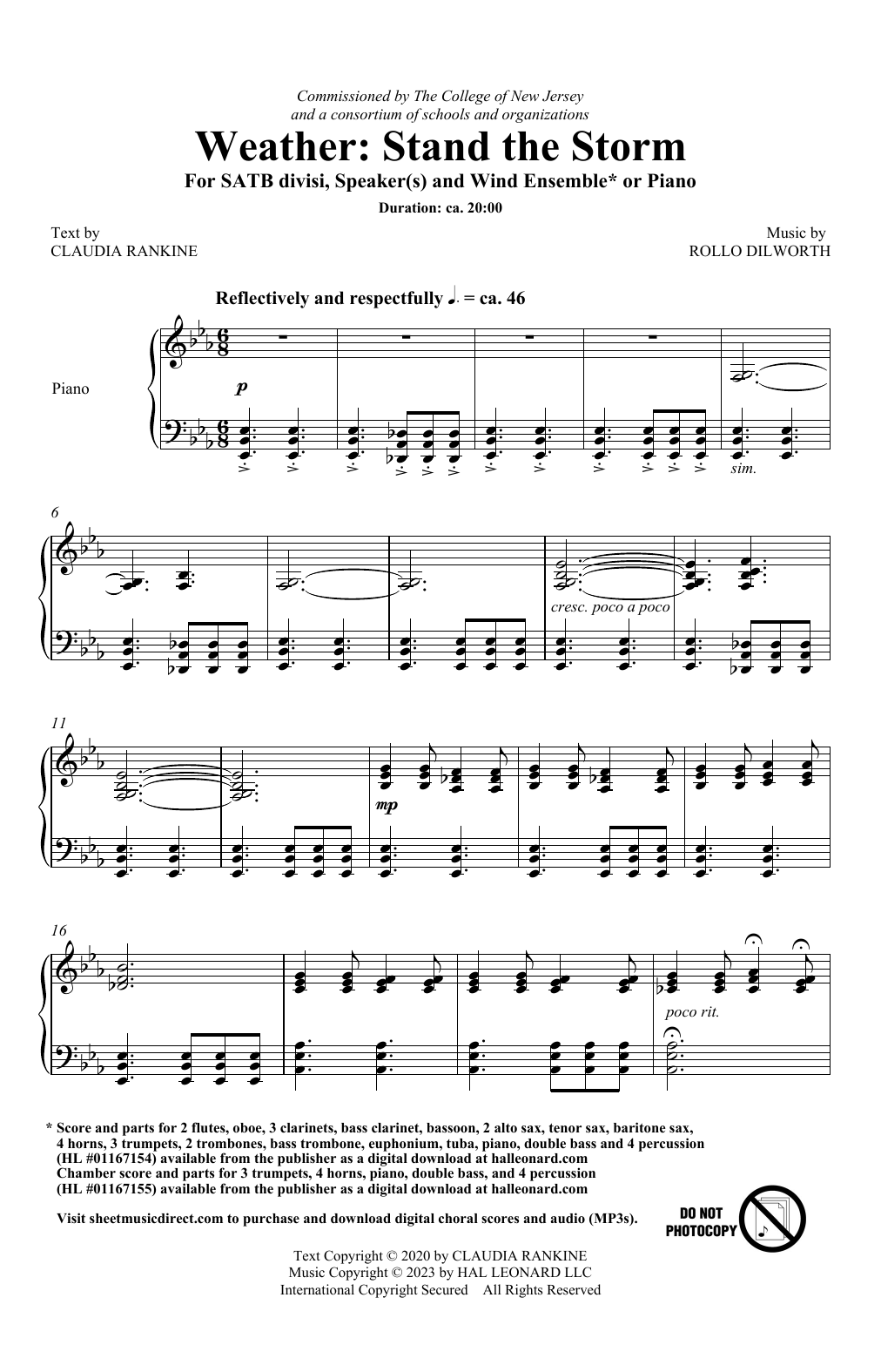 Rollo Dilworth Weather: Stand The Storm Sheet Music Notes & Chords for SATB Choir - Download or Print PDF