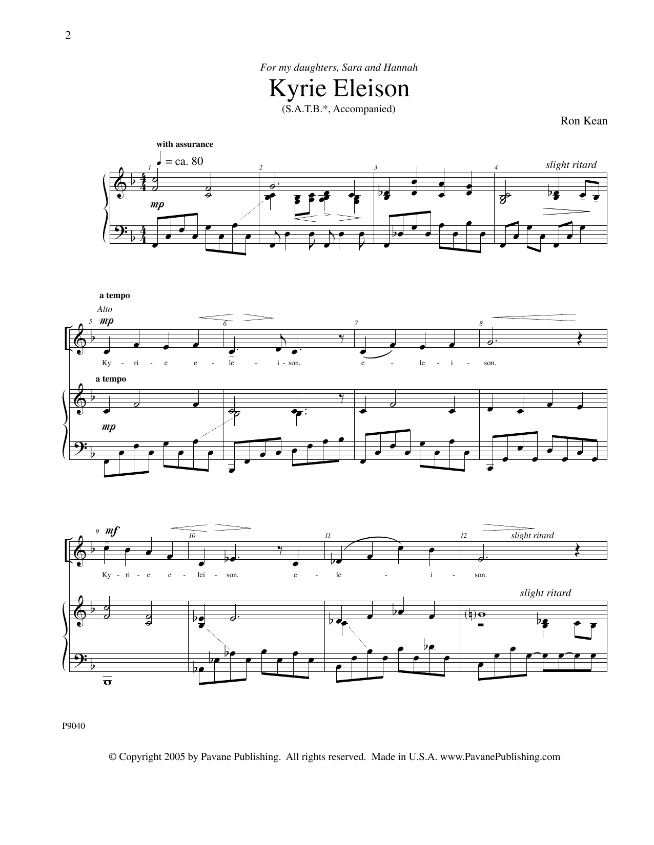 Ron Kean American Mass (Chamber Orchestra) (arr. John Gerhold) - Piano Sheet Music Notes & Chords for Choir Instrumental Pak - Download or Print PDF