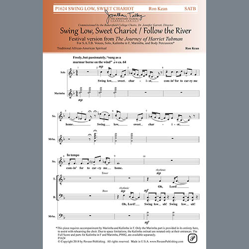 Ron Kean, Sing Low, Sweet Chariot / Follow The River, SATB Choir