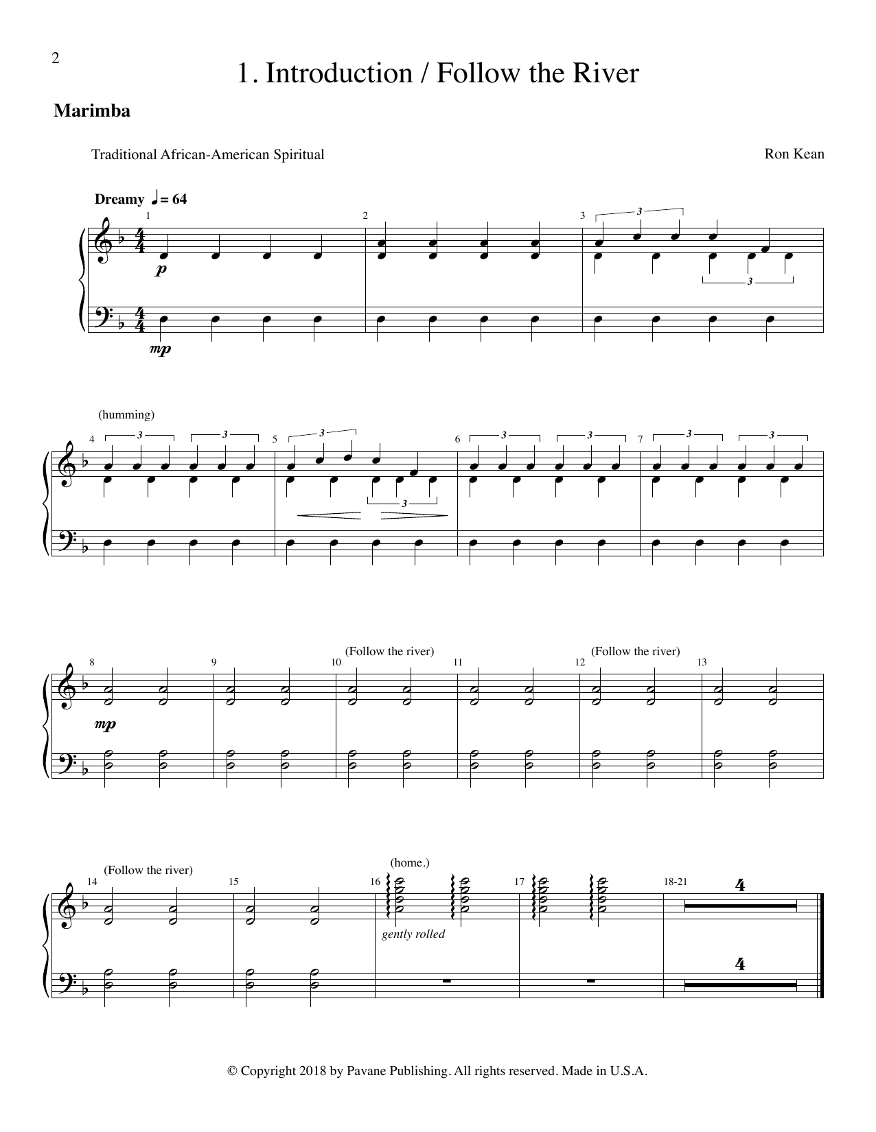 Ron Kean The Journey of Harriet Tubman (for SSAA) - Marimba Sheet Music Notes & Chords for Choir Instrumental Pak - Download or Print PDF Ron Kean The Journey of Harriet Tubman (for SSAA) - Marimba Sheet Music Notes & Chords for Choir Instrumental Pak - Download or Print PDF