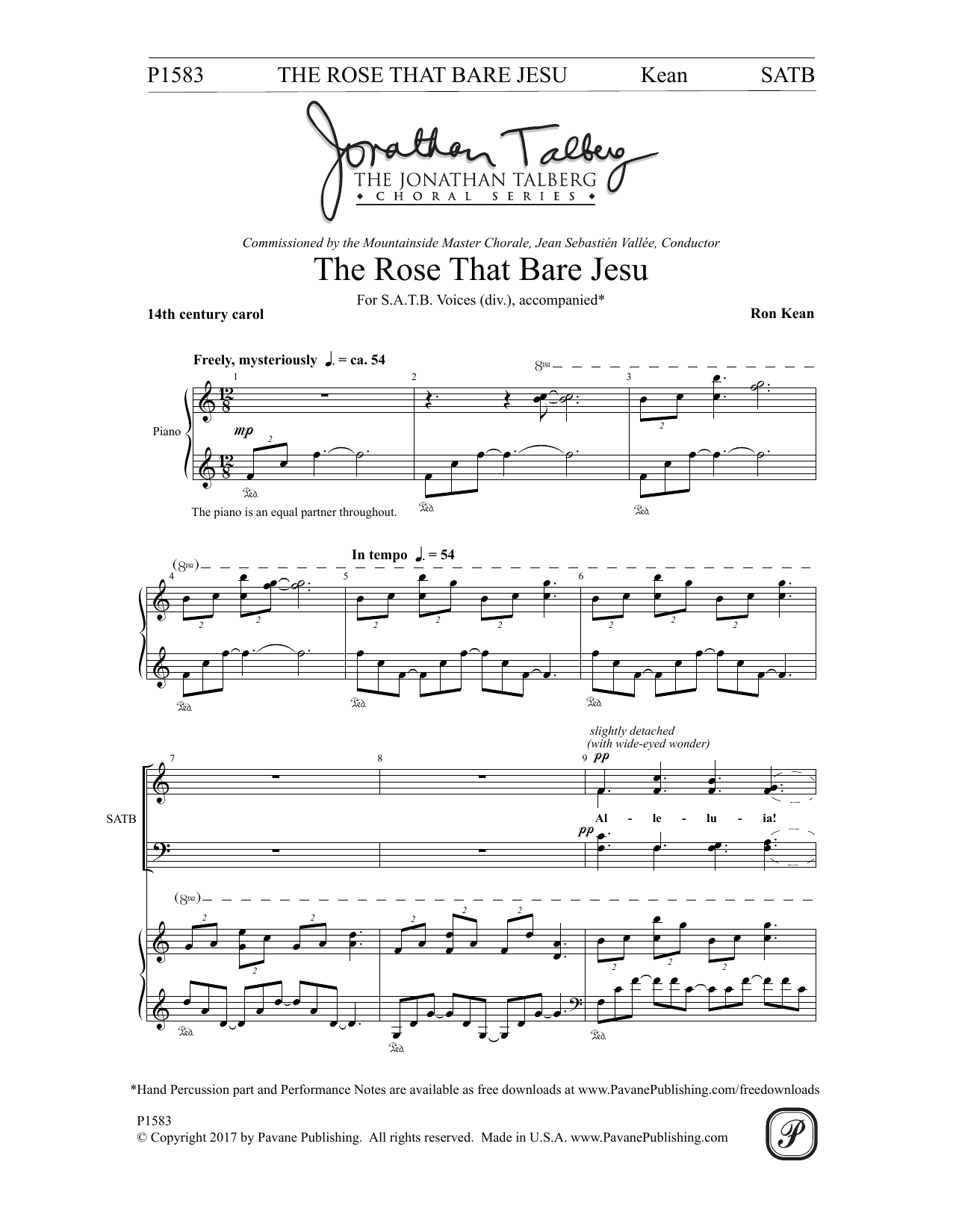 Ron Kean The Rose that Bare Jesu Sheet Music Notes & Chords for Choral - Download or Print PDF