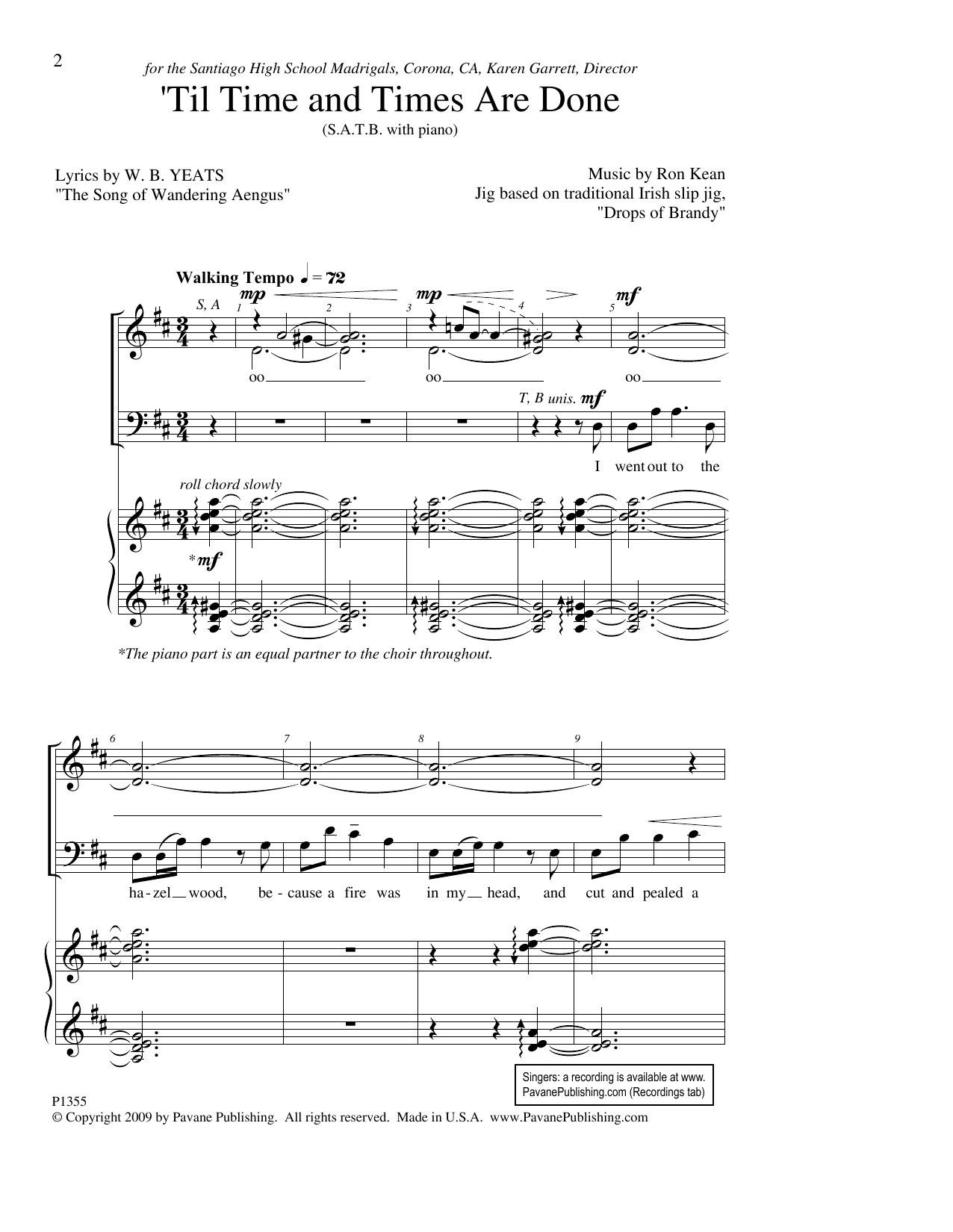 Ron Kean Til Time And Times Are Done Sheet Music Notes & Chords for SATB Choir - Download or Print PDF