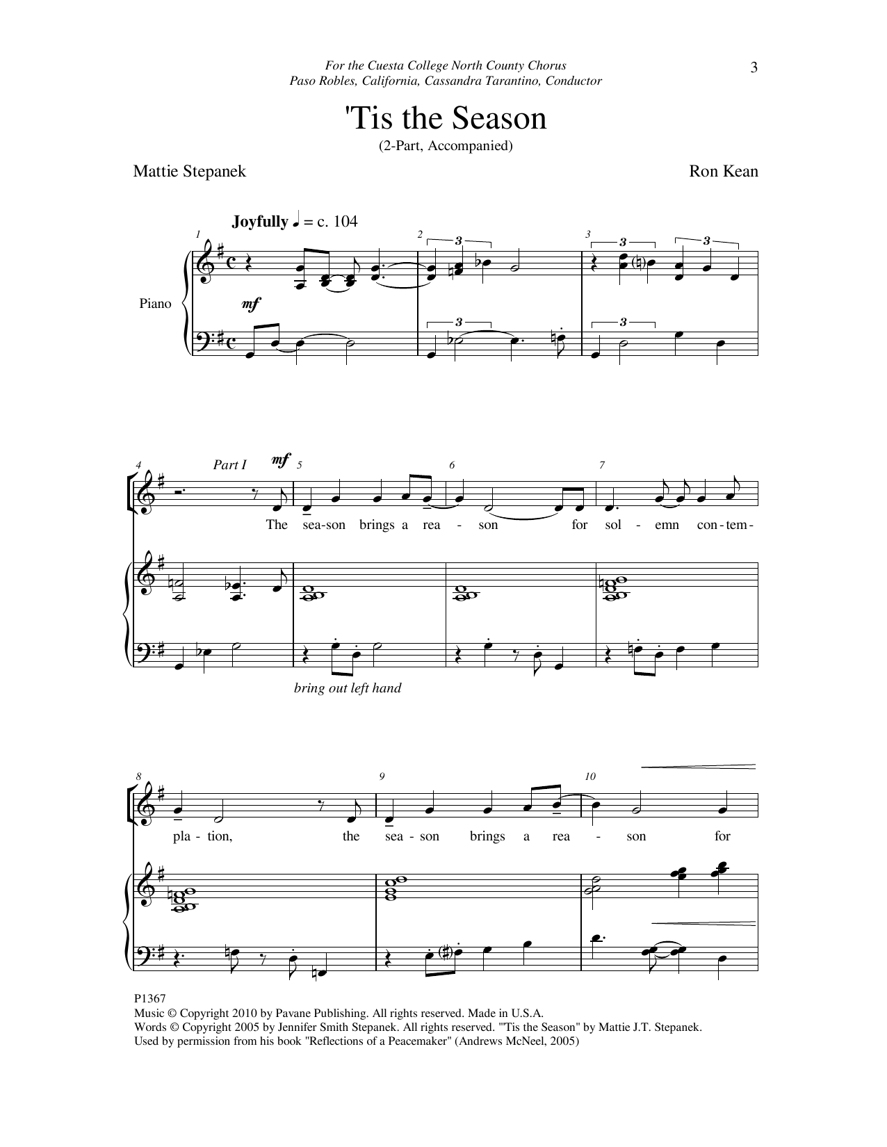 Ron Kean 'Tis The Season Sheet Music Notes & Chords for 2-Part Choir - Download or Print PDF