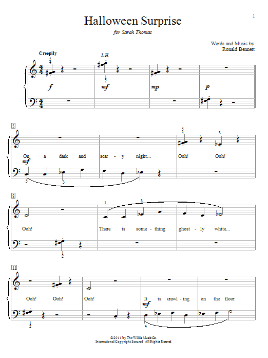 Ronald Bennett Halloween Surprise Sheet Music Notes & Chords for Educational Piano - Download or Print PDF