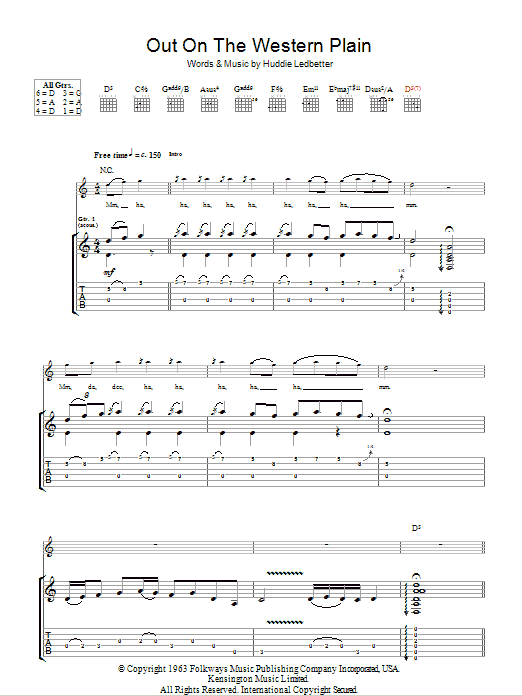 Rory Gallagher Out On The Western Plains Sheet Music Notes & Chords for Guitar Tab - Download or Print PDF