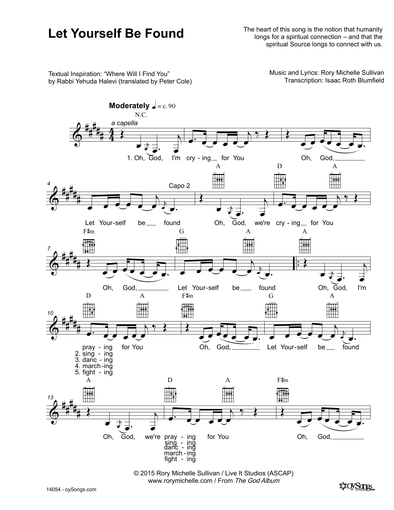 Rory Michelle Sullivan Let Yourself Be Found Sheet Music Notes & Chords for Lead Sheet / Fake Book - Download or Print PDF