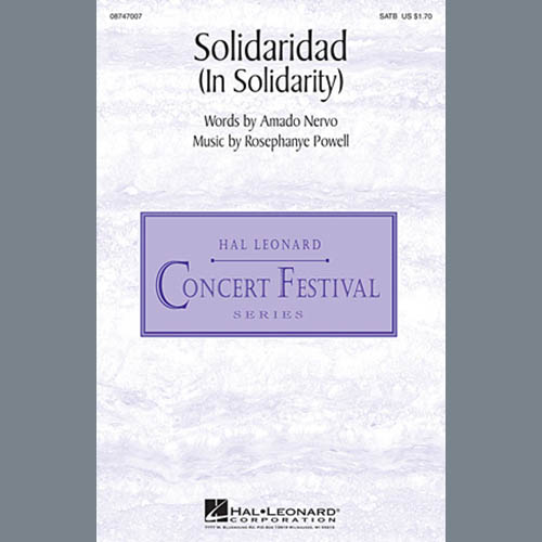 Rosephanye Powell, Solidaridad (In Solidarity), SATB