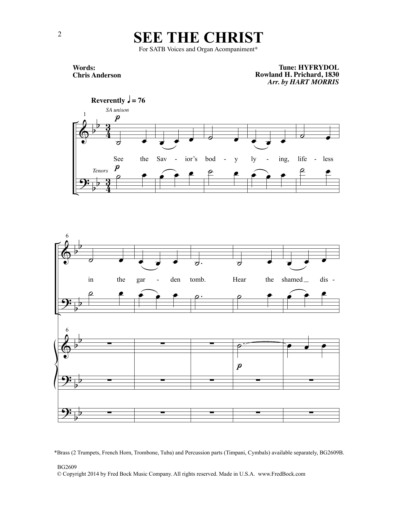 Rowland H. Prichard See The Christ (arr. Hart Morris) Sheet Music Notes & Chords for SATB Choir - Download or Print PDF