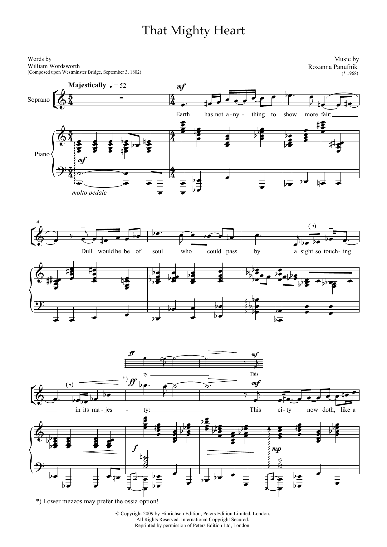 Roxanna Panufnik That Mighty Heart (for soprano and piano) Sheet Music Notes & Chords for Piano & Vocal - Download or Print PDF