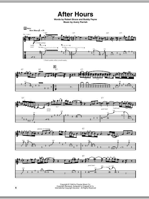 Roy Buchanan After Hours Sheet Music Notes & Chords for Guitar Tab - Download or Print PDF