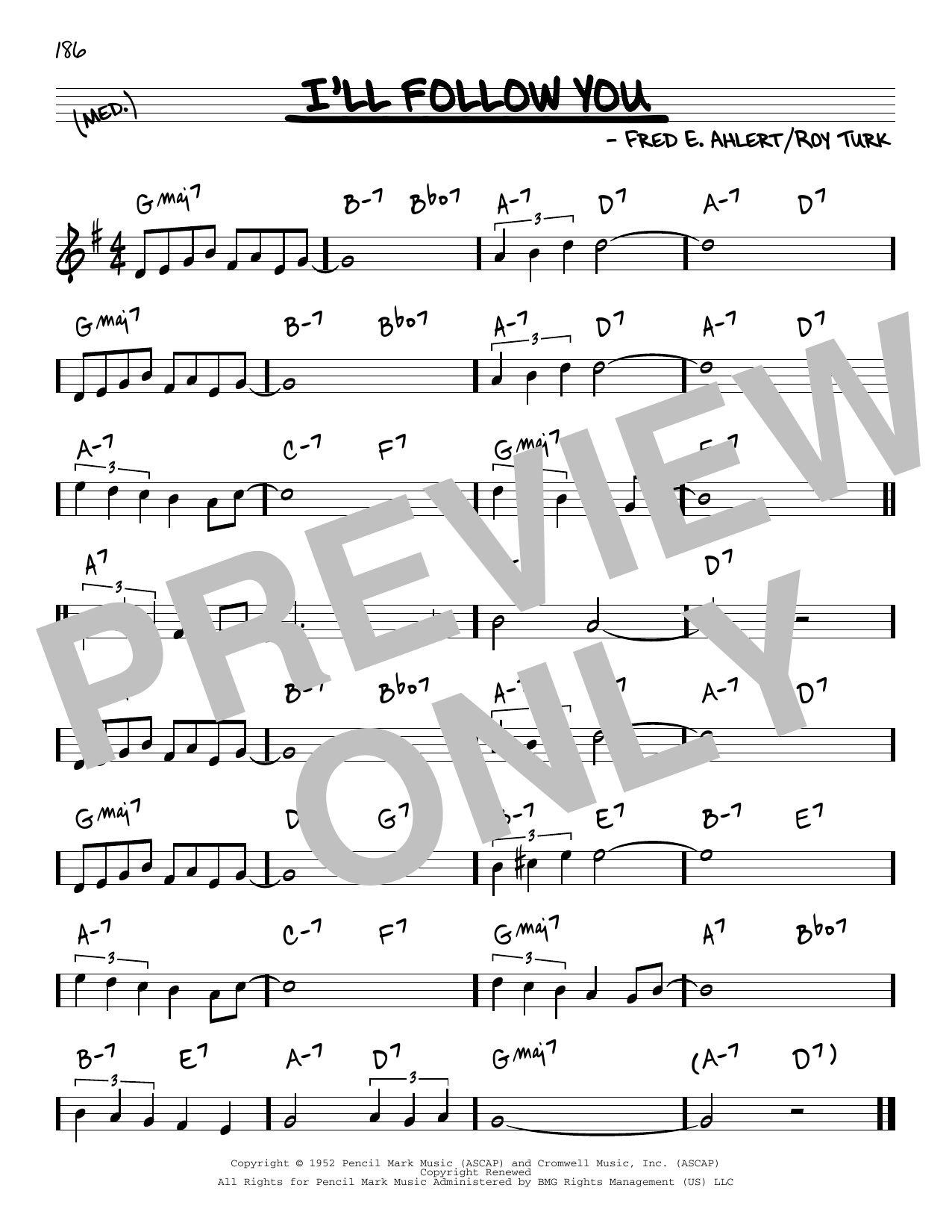 Roy Turk I'll Follow You Sheet Music Notes & Chords for Real Book – Melody & Chords - Download or Print PDF
