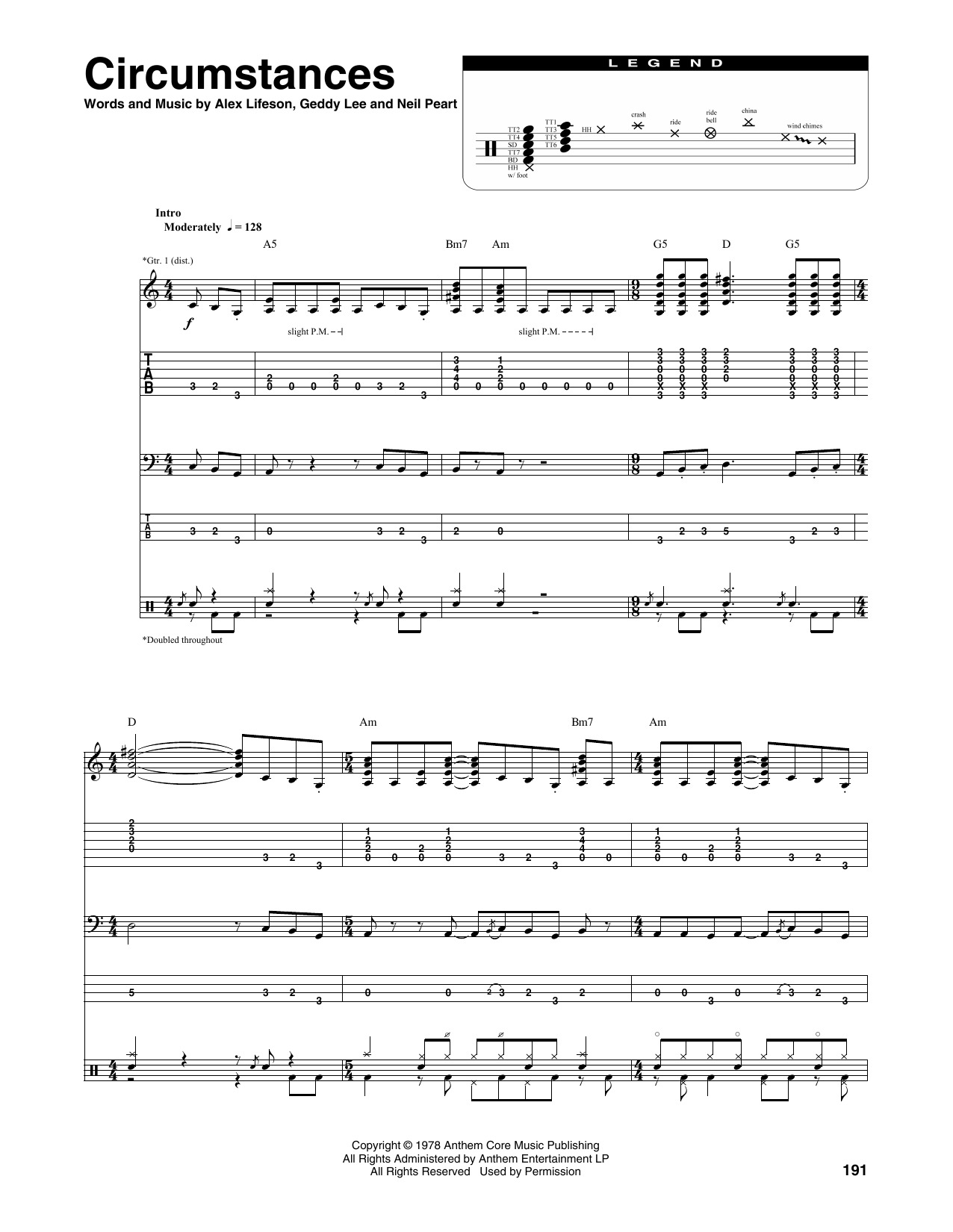 Rush Circumstances Sheet Music Notes & Chords for Transcribed Score - Download or Print PDF