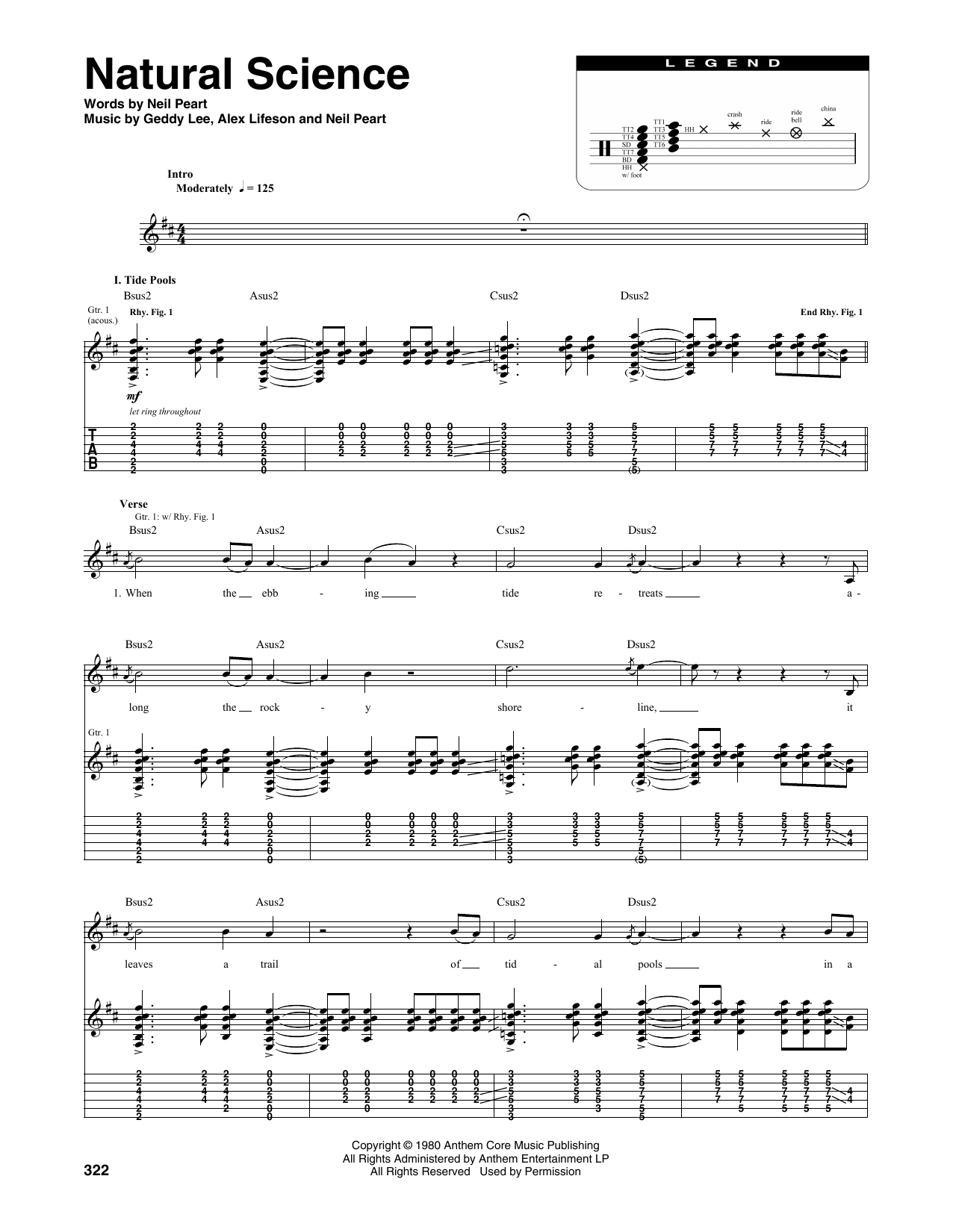 Rush Natural Science Sheet Music Notes & Chords for Transcribed Score - Download or Print PDF