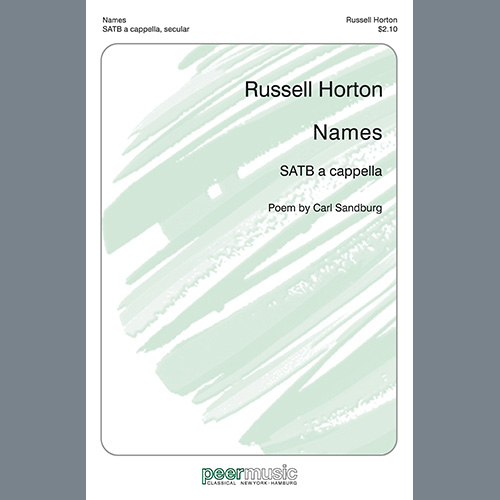 Russell Horton, Names, SATB Choir