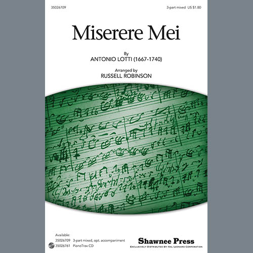 Russell Robinson, Miserere Mei, 3-Part Mixed