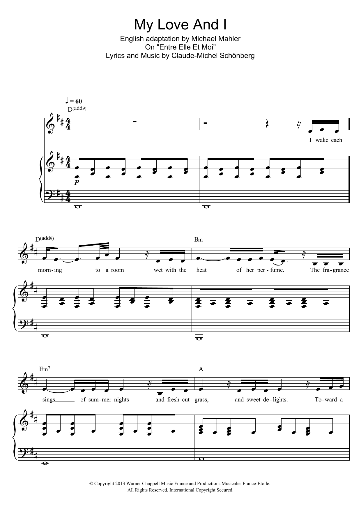 Russell Watson My Love And I Sheet Music Notes & Chords for Piano & Vocal - Download or Print PDF