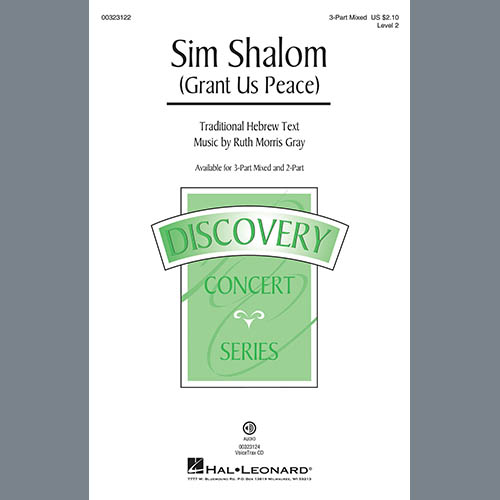 Ruth Morris Gray, Sim Shalom (Grant Us Peace), 2-Part Choir
