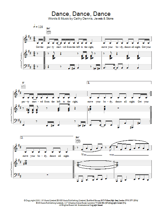 S Club 7 Dance, Dance, Dance Sheet Music Notes & Chords for Piano, Vocal & Guitar - Download or Print PDF