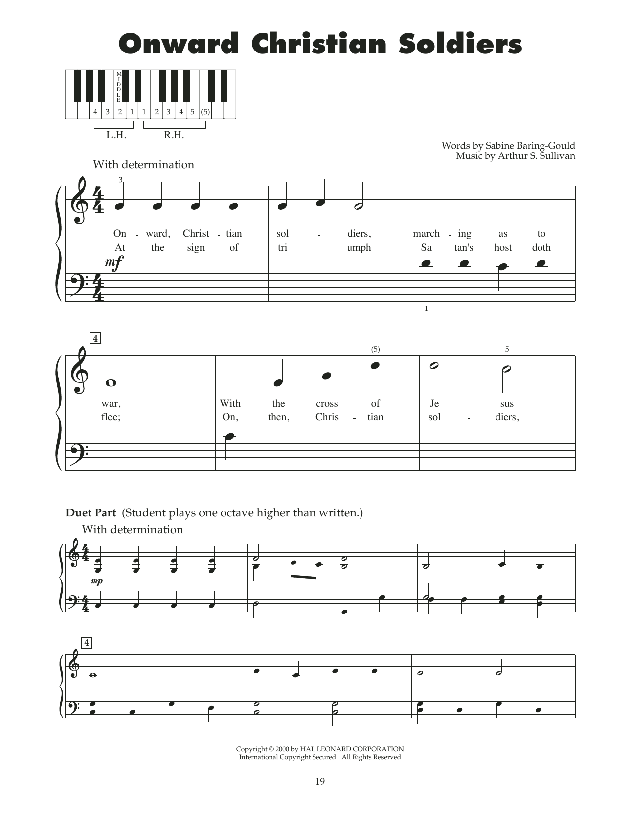 Sabine Baring-Gould Onward, Christian Soldiers (arr. Carol Klose) Sheet Music Notes & Chords for 5-Finger Piano - Download or Print PDF