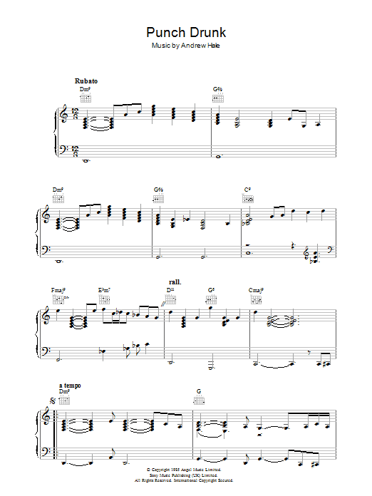 Sade Punch Drunk Sheet Music Notes & Chords for Piano - Download or Print PDF