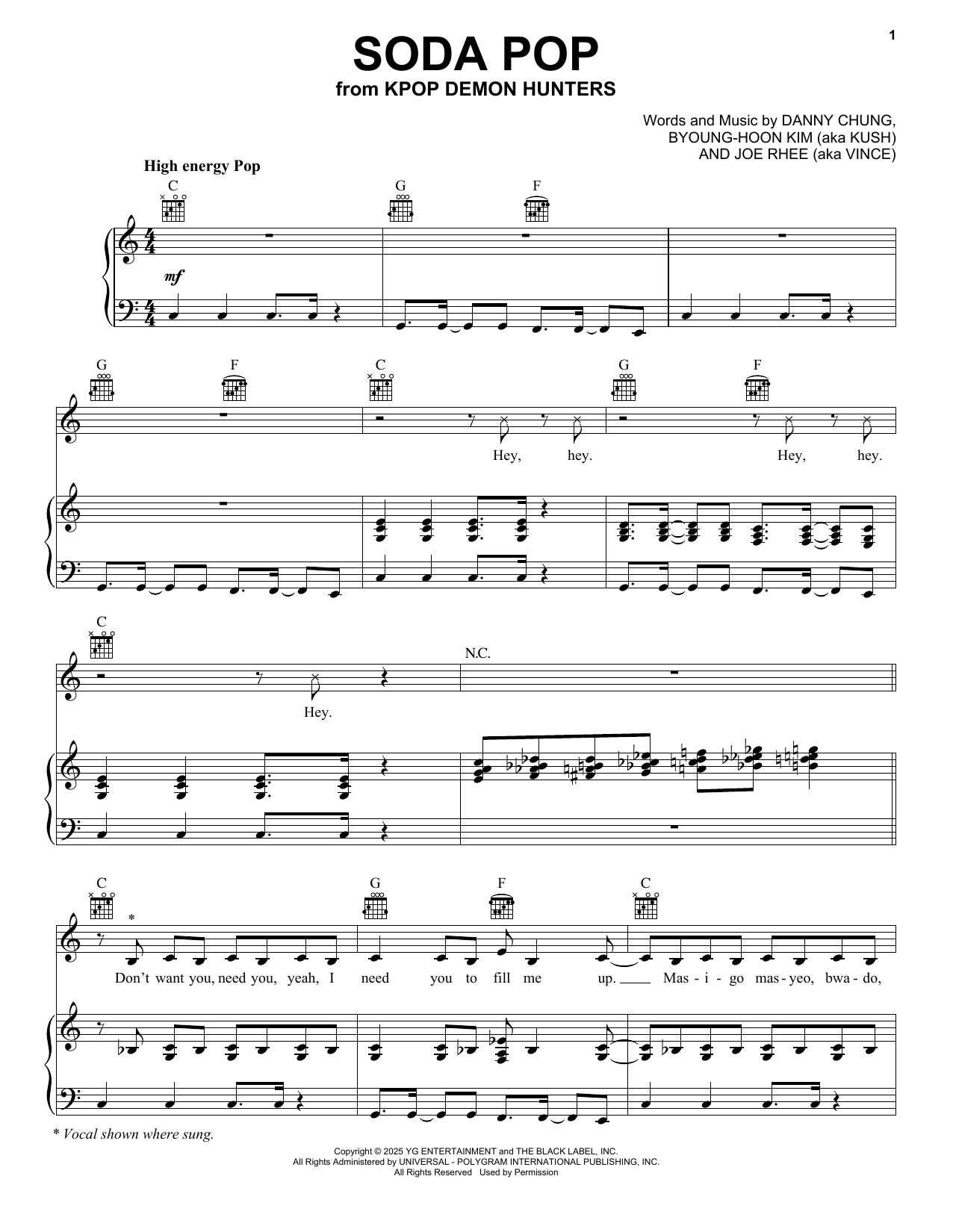 Saja Boys Soda Pop (from KPop Demon Hunters) Sheet Music Notes & Chords for Piano, Vocal & Guitar Chords (Right-Hand Melody) - Download or Print PDF Saja Boys Soda Pop (from KPop Demon Hunters) Sheet Music Notes & Chords for Piano, Vocal & Guitar Chords (Right-Hand Melody) - Download or Print PDF