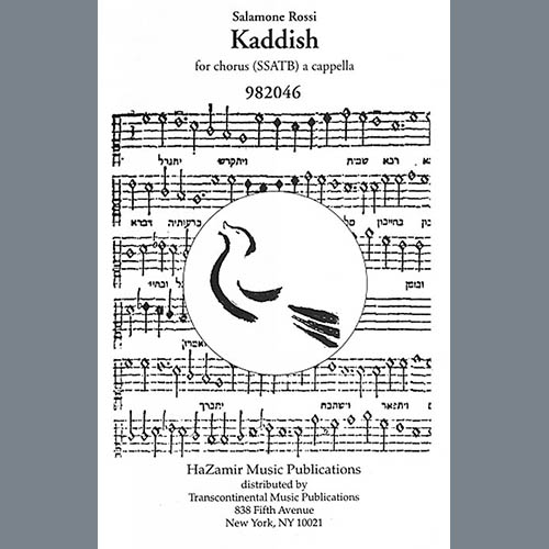 Salamone Rossi, Kaddish, SATB Choir