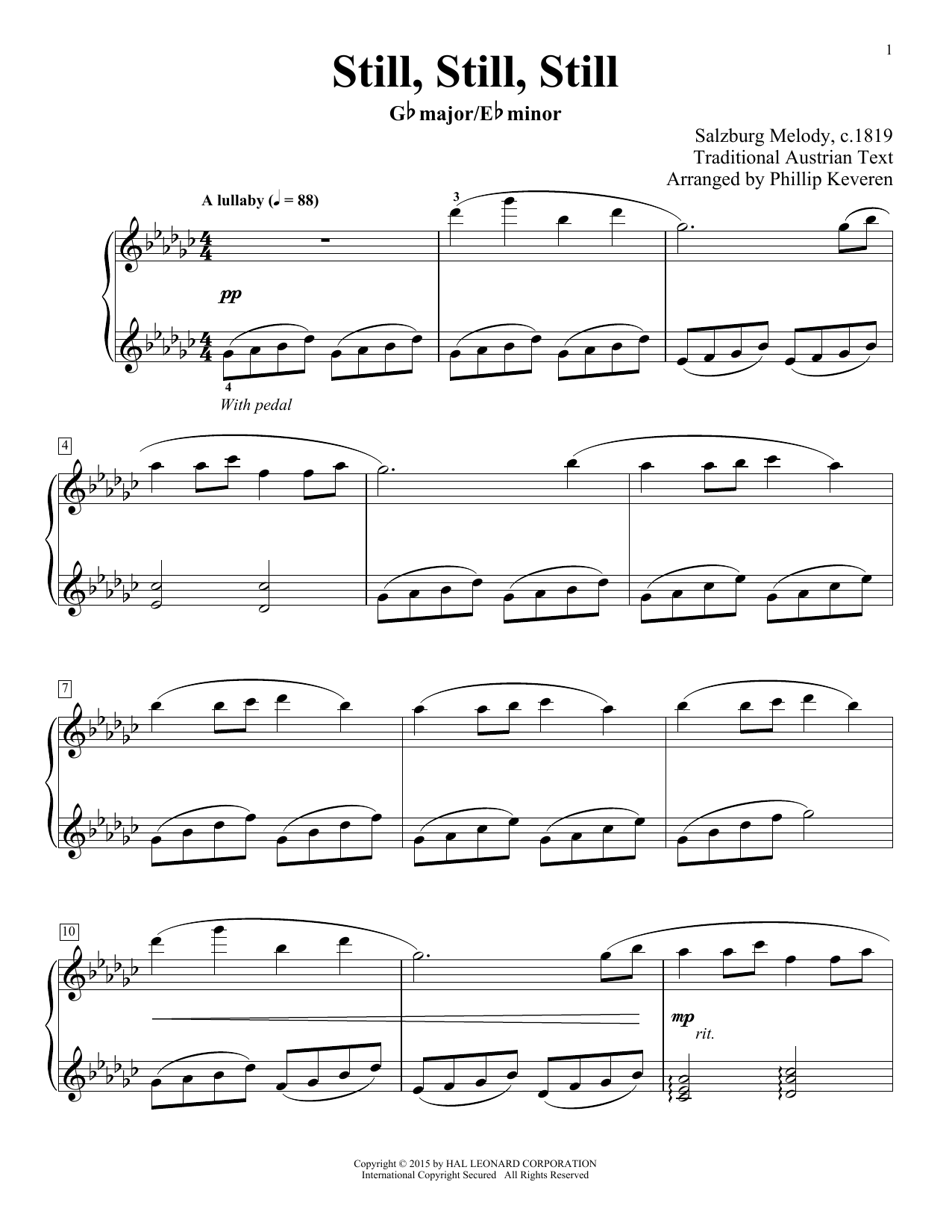 Phillip Keveren Still, Still, Still Sheet Music Notes & Chords for Piano - Download or Print PDF