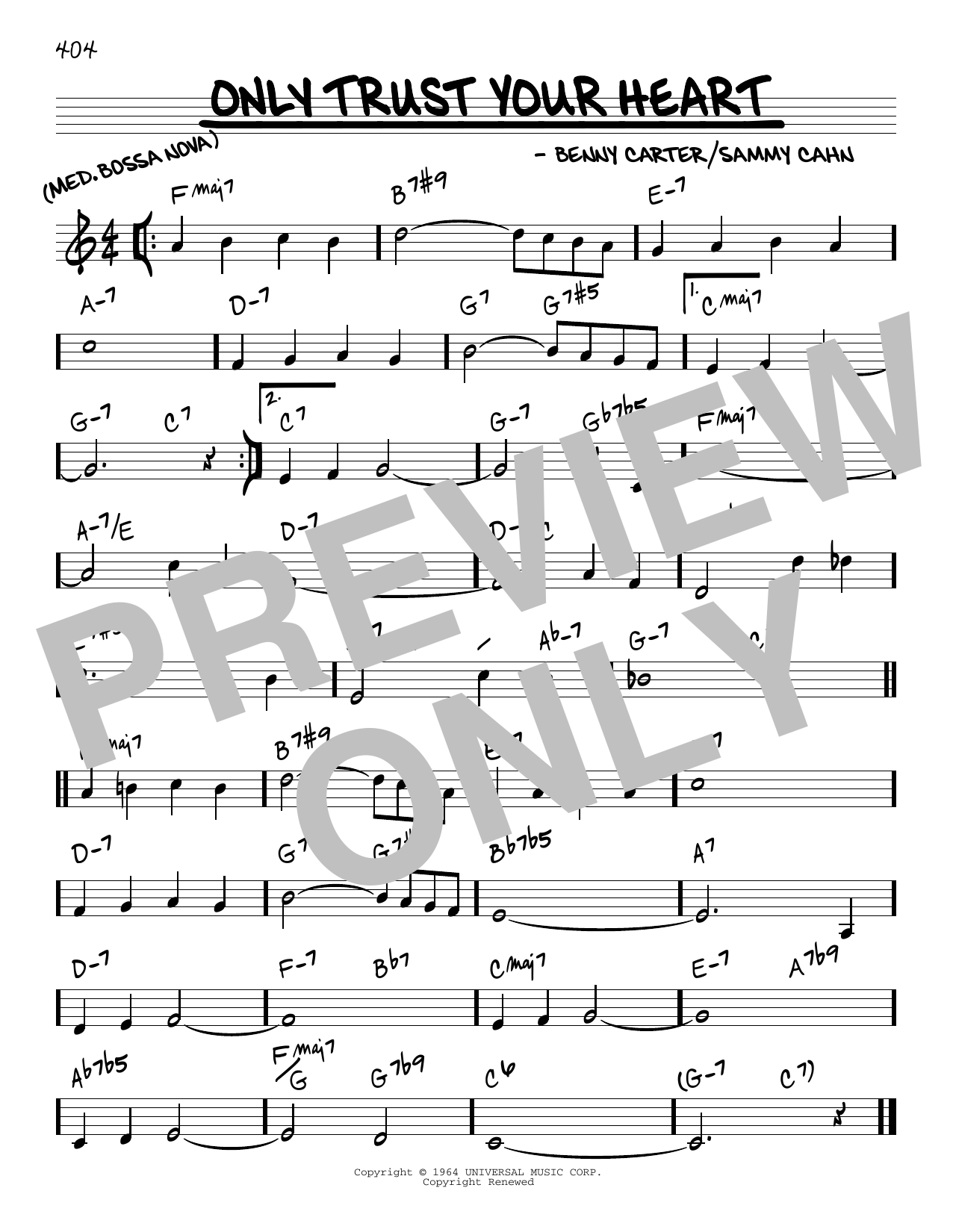 Sammy Cahn Only Trust Your Heart Sheet Music Notes & Chords for Guitar Ensemble - Download or Print PDF