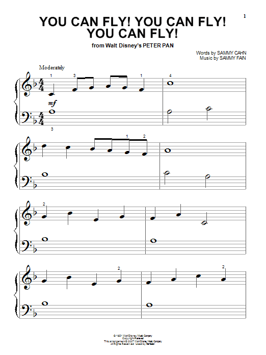 Sammy Cahn You Can Fly! You Can Fly! You Can Fly! Sheet Music Notes & Chords for Guitar Tab - Download or Print PDF