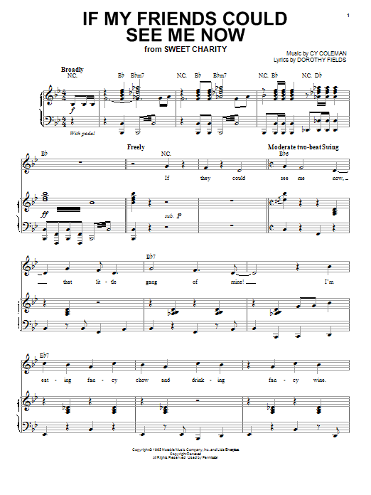 Sammy Davis, Jr. If My Friends Could See Me Now Sheet Music Notes & Chords for Piano & Vocal - Download or Print PDF