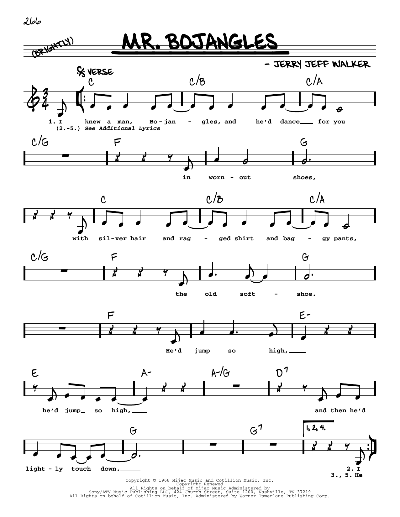 Sammy Davis Jr. Mr. Bojangles (Low Voice) Sheet Music Notes & Chords for Real Book – Melody, Lyrics & Chords - Download or Print PDF