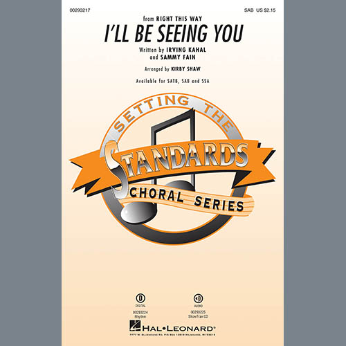 Sammy Fain, I'll Be Seeing You (arr. Kirby Shaw), SAB Choir