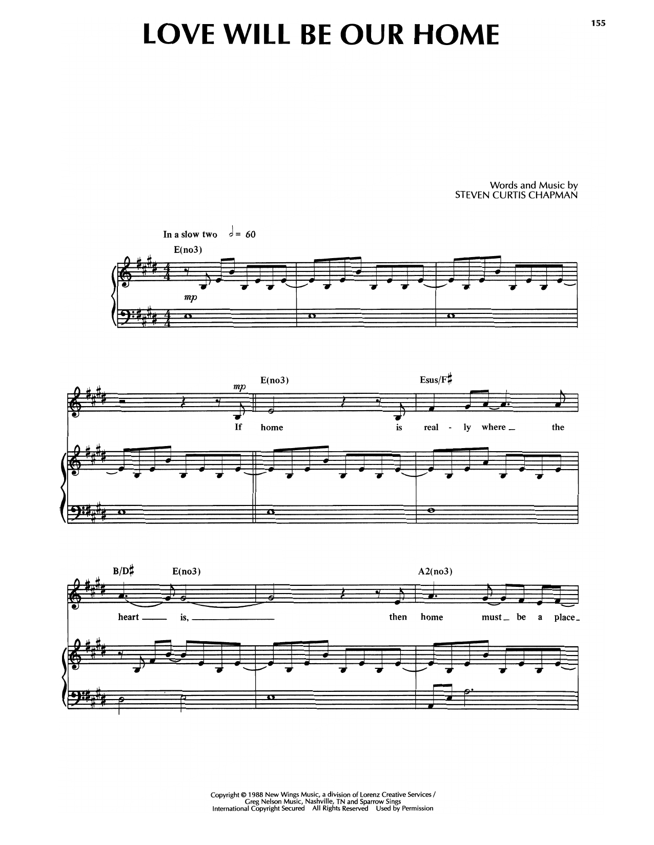 Sandi Patti Love Will Be Our Home Sheet Music Notes & Chords for Piano & Vocal - Download or Print PDF