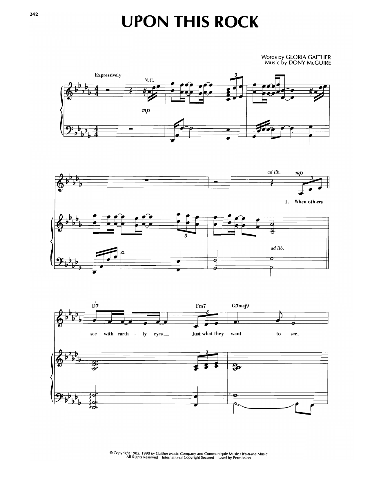 Sandi Patti Upon This Rock Sheet Music Notes & Chords for Piano & Vocal - Download or Print PDF